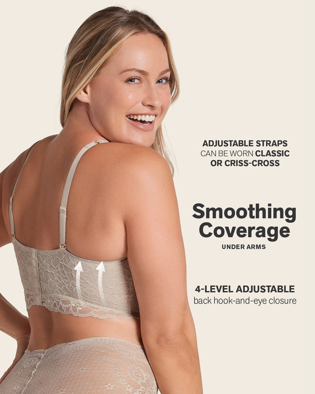 Luxe lace underwire smoothing bustier