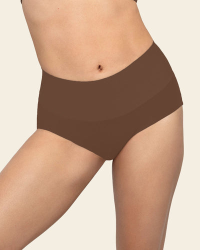 High-Tech High-Waisted Classic Sculpting Panty#color_875-dark-brown