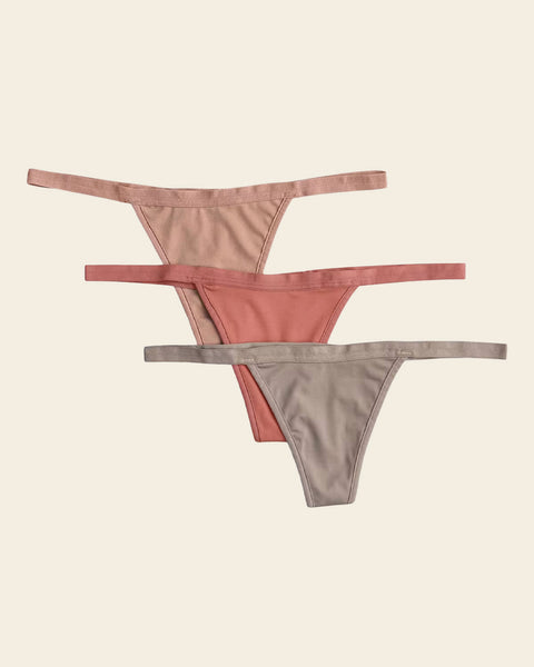 3-Pack Invisible G-String Thong Panties#color_s46-toffee-mauve-coral
