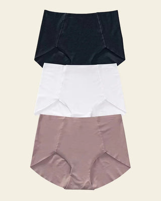 3-Pack Full Coverage Comfy Classic Panties#color_s26-rosewood-white-black