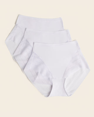 Lace stripe undetectable classic shaper panty#color_000-white