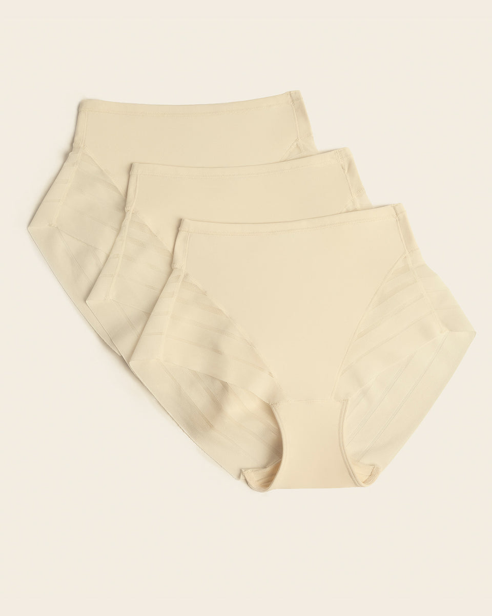 Lace stripe undetectable classic shaper panty