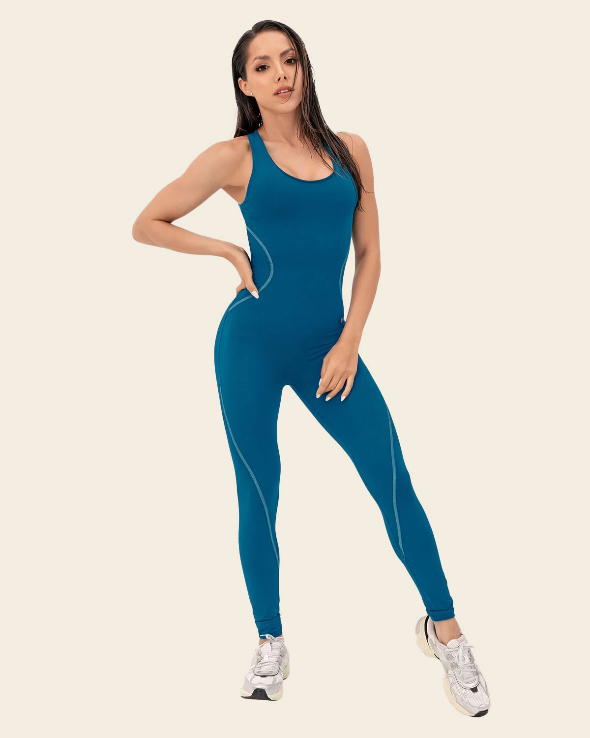 Backless Active Shaper Long Leg Jumpsuit Leonisa Active by Silvy