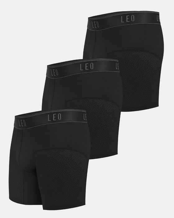 High-Tech Mesh Boxer Brief with Ergonomic Pouch#color_701-black