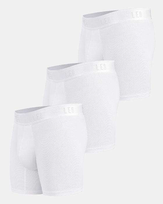 Ultra-Light Boxer Brief with Ergonomic Pouch#color_000-white