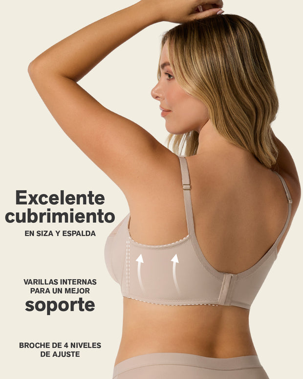 Lace stripe natural support classic bra