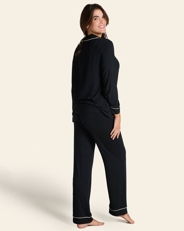 Pajama Set: Long Sleeve Shirt + Long Pant