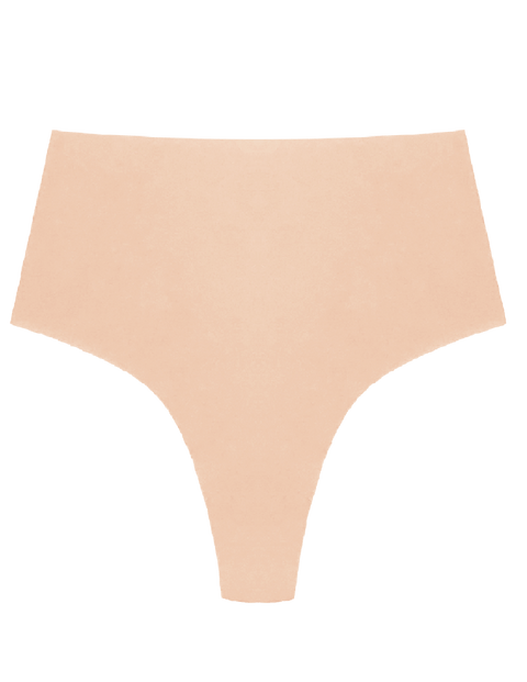 Seamless, Organic Cotton High Rise Thong#color_002-pale