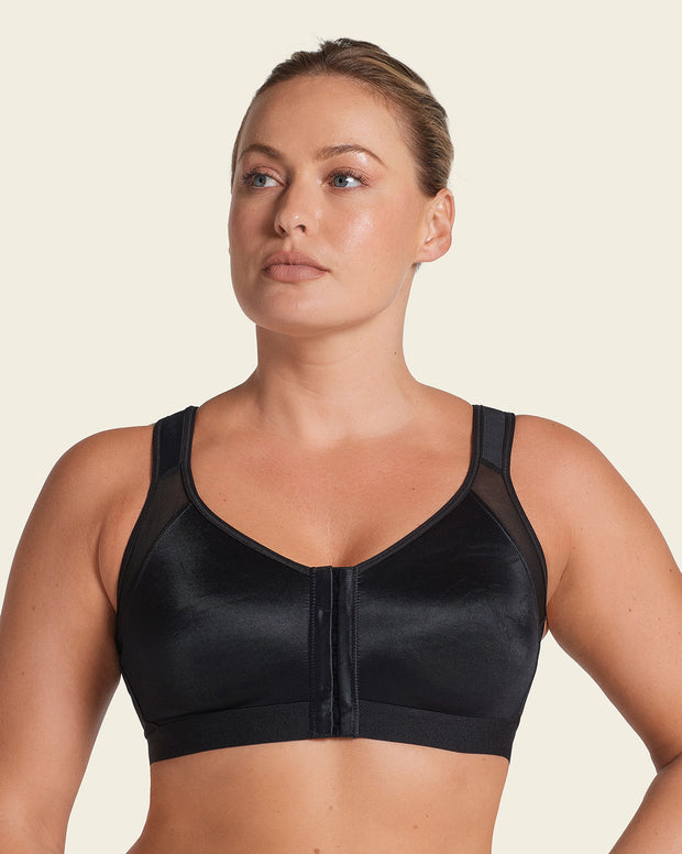 Stage 1 post-surgical wireless bra with front closure