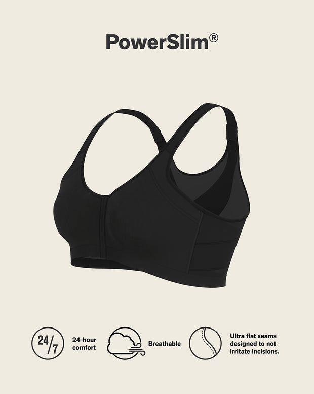 Stage 1 post-surgical wireless bra with front closure