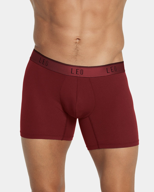 Mid-length boxer brief with ergonomic design