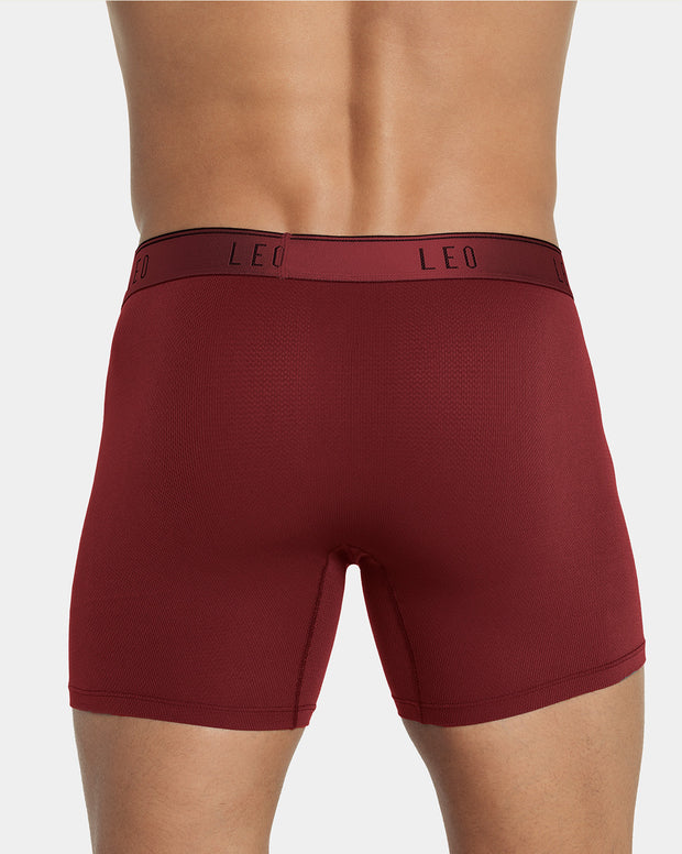Mid-length boxer brief with ergonomic design