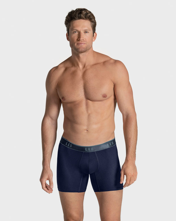 Mid-length boxer brief with ergonomic design