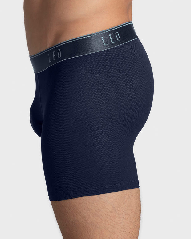Mid-length boxer brief with ergonomic design