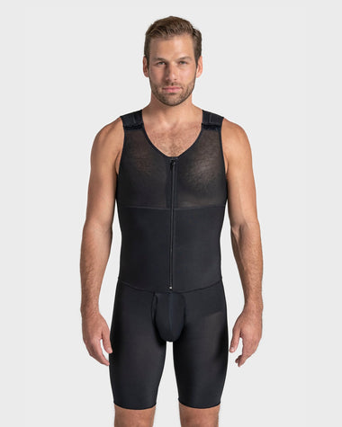 Leo post-surgical compression bodysuit#color_700-black