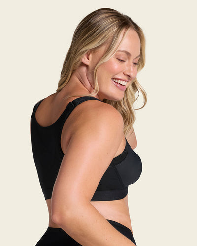 Multi/functional back support posture corrector wireless bra#color_700-black