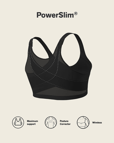 Multi/functional back support posture corrector wireless bra#color_700-black