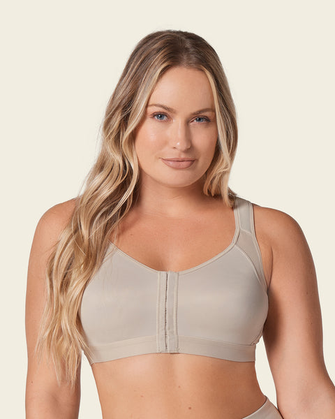 Ladies Front Fastening Firm Support Non Wired Lace Bra Plus Size