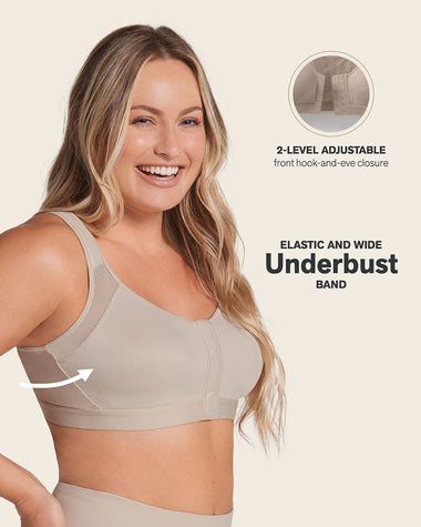 Multi/functional back support posture corrector wireless bra#color_802-nude