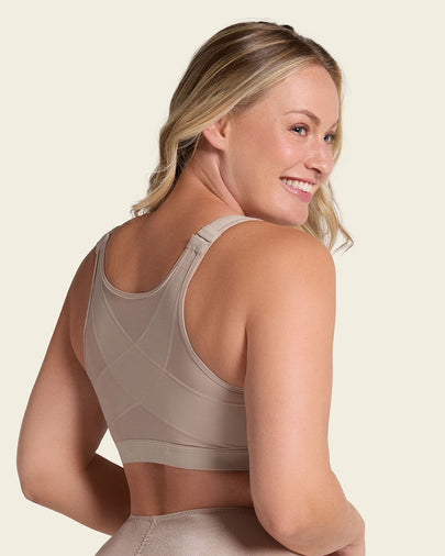 Multi/functional back support posture corrector wireless bra#color_802-nude