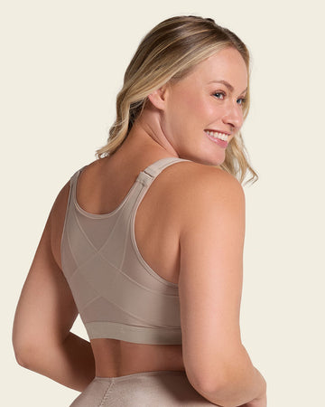 Multi/functional back support posture corrector wireless bra#color_802-nude