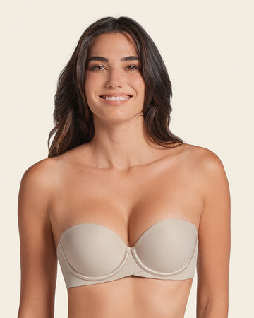 Double push-up strapless petite bra#color_802-nude