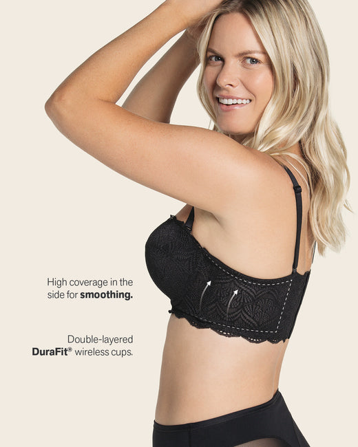 Convertible balconette lace push up bra#color_700-black