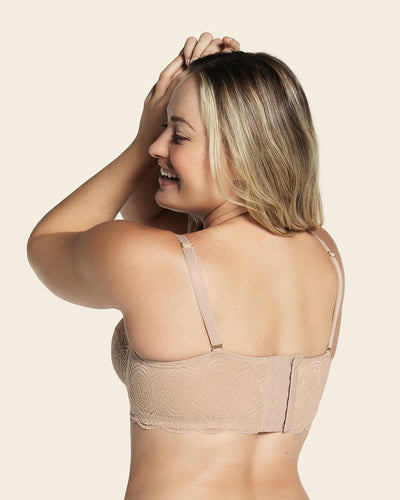 Convertible balconette lace push up bra#color_802-nude
