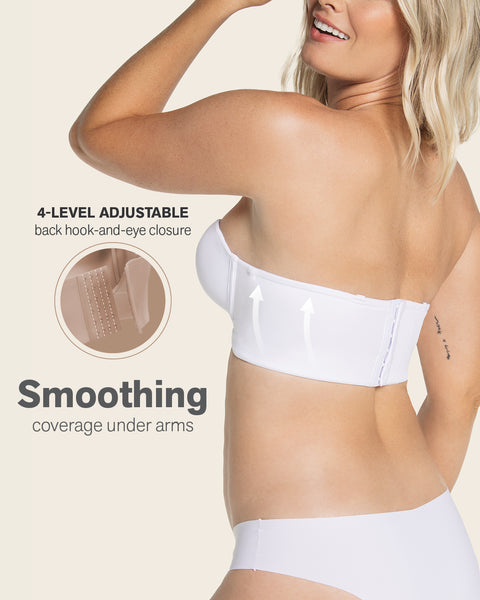 Bra 360: strapless longline contouring bra#color_000-white