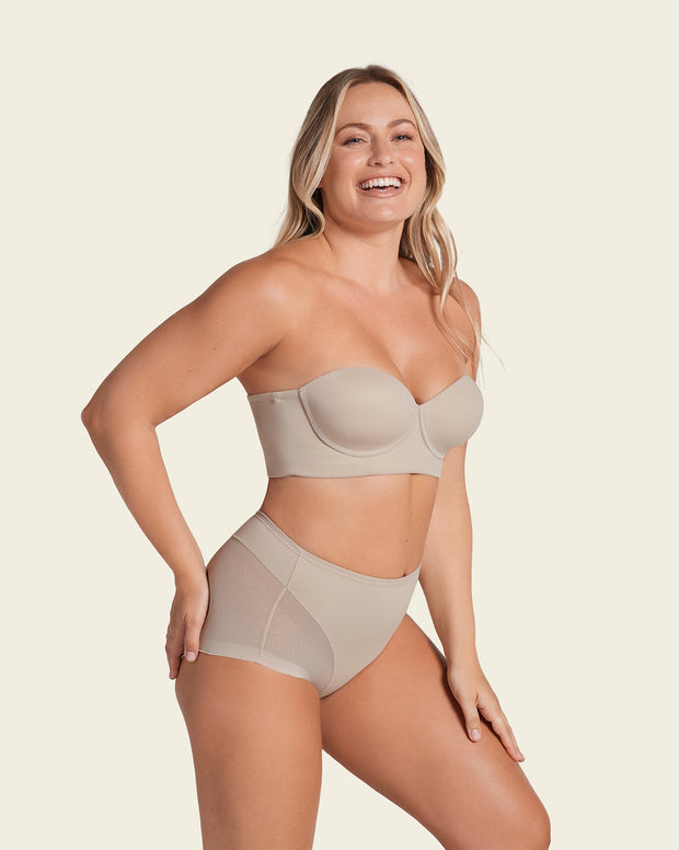 Bra 360: strapless longline contouring bra