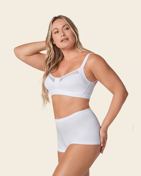 Comfortable posture corrector bra with contour cups - multi/benefit#color_000-white