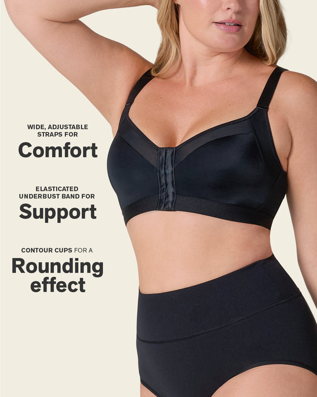 Comfortable posture corrector bra with contour cups - multi/benefit