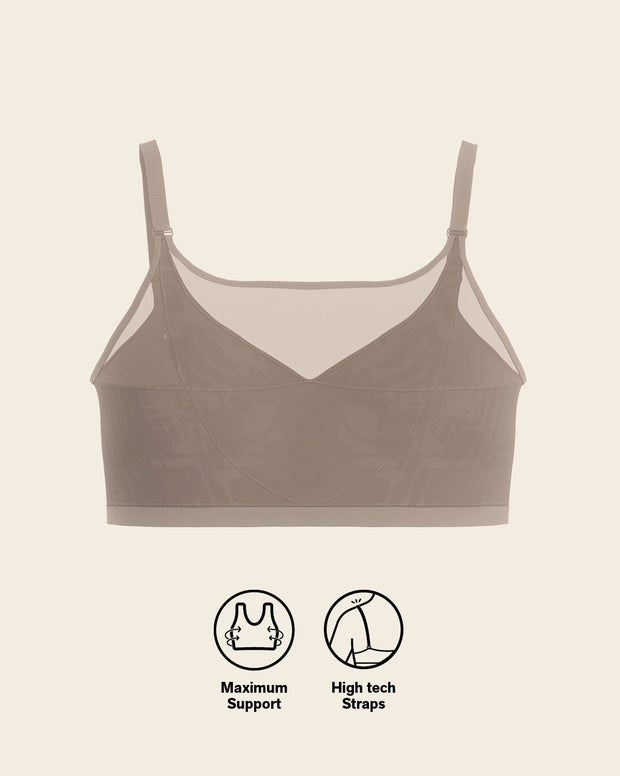 Comfortable posture corrector bra with contour cups - multi/benefit