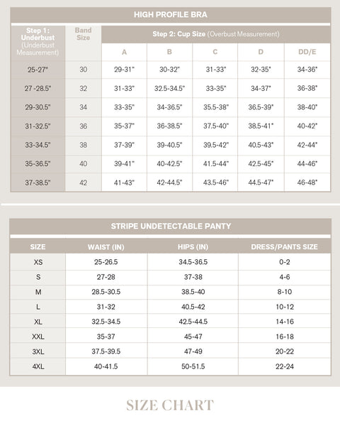 Set Más Vendido: High Profile Bra + Stripe Undetectable Panty en Café Medio