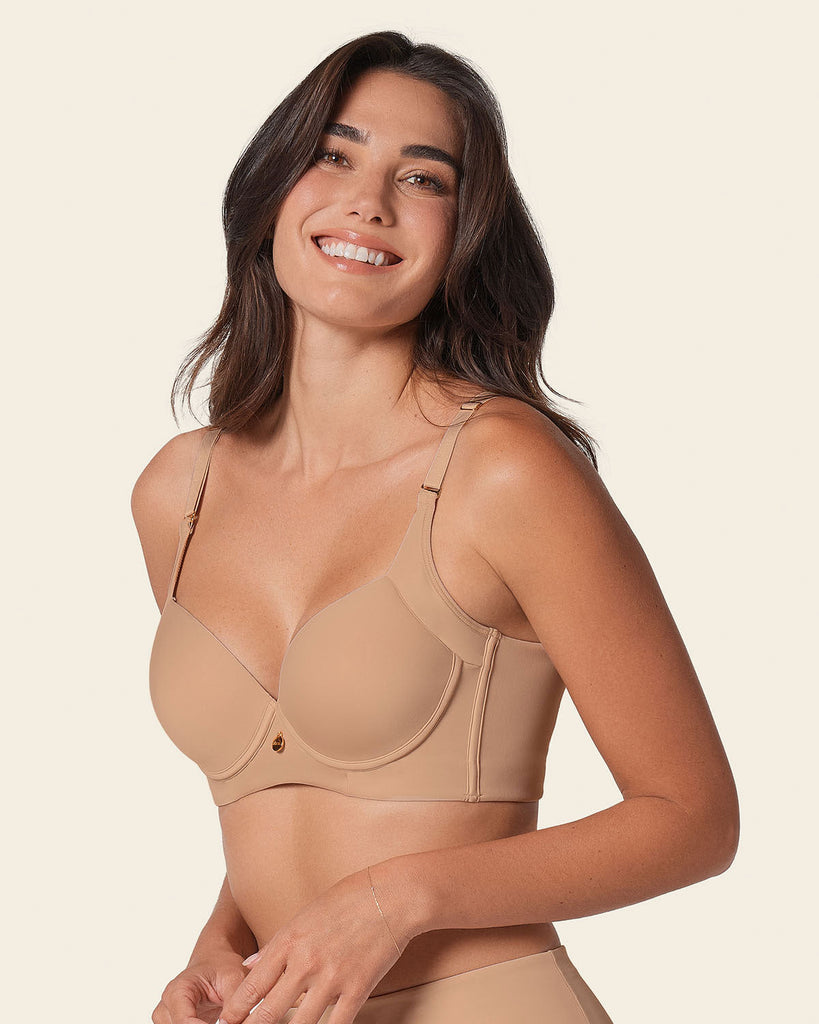 Leonisa Comfy Bra with Removable Pads (091031)- Rosewood - Breakout Bras