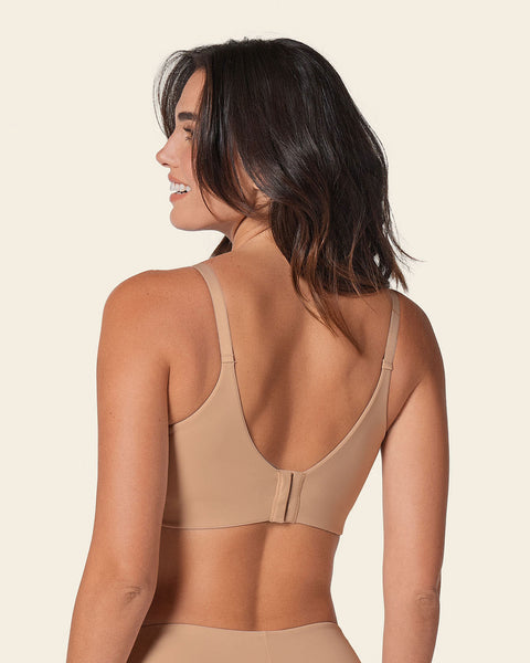 Leonisa Back Smoothing Bra Full Coverage Underwire Support - Minimizer Bras  for Women Beige at  Women's Clothing store