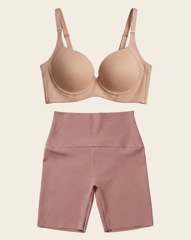 High Profile Bra & PowerStay Short en Café Medio y Negro