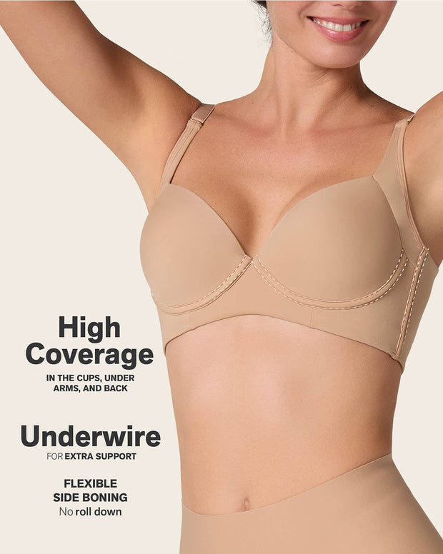 High Profile Bra & PowerStay Short in Golden Beige