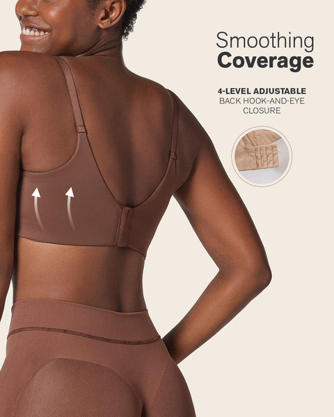 High profile back smoothing bra with soft full coverage cups#color_875-dark-brown