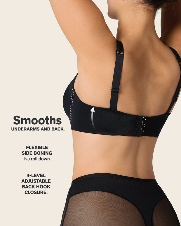 Mesh front contouring bra