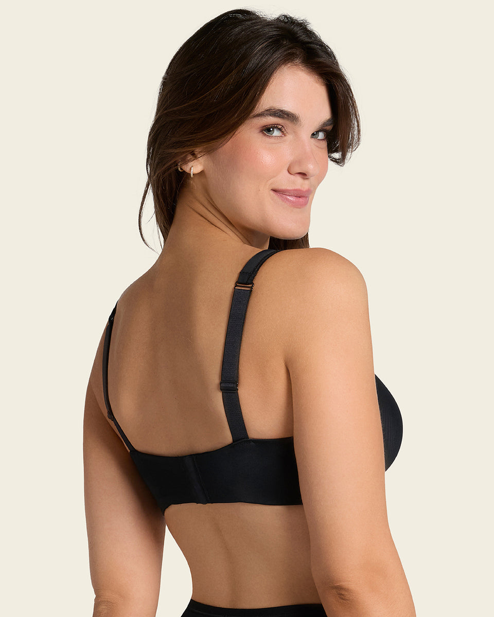 Mesh front contouring bra