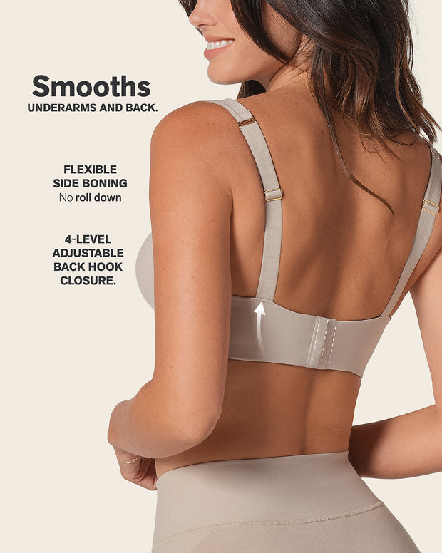 Mesh front contouring bra