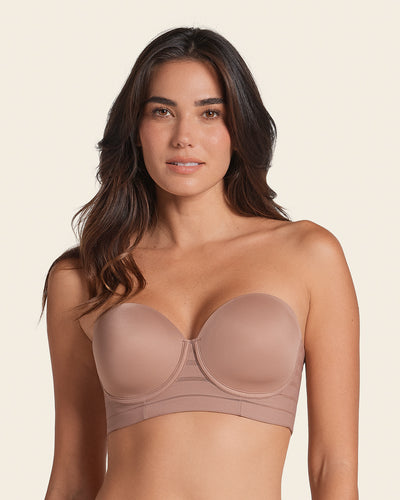 Splendid strapless bra with underwire#color_857-brown