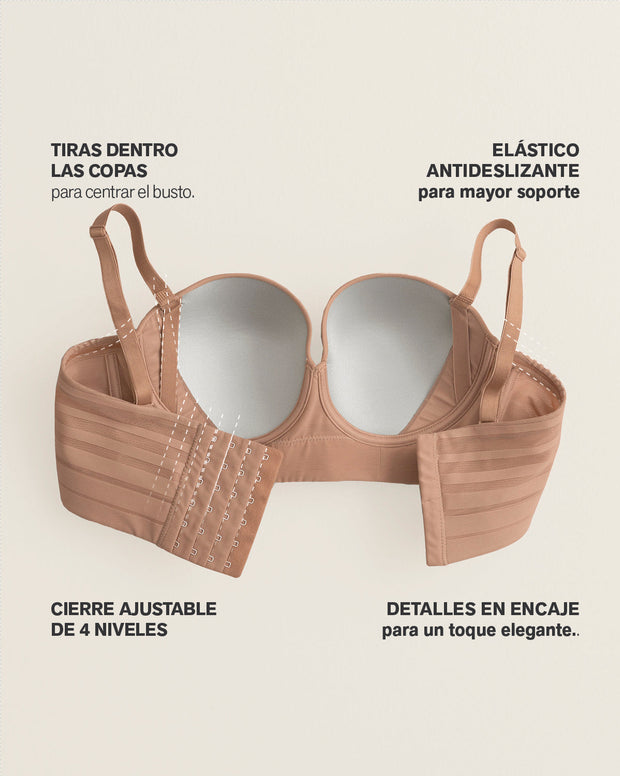 Splendid strapless bra with underwire