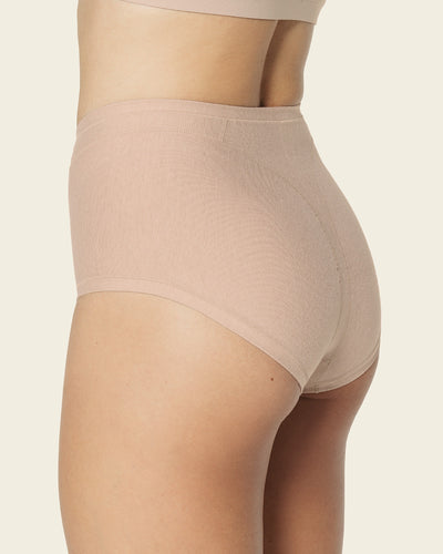 High-waisted stretch cotton shaper panty#color_802-nude