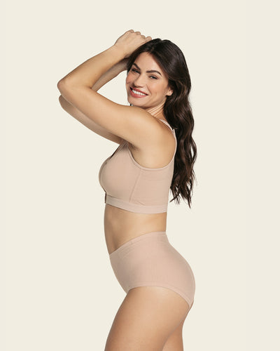 High-waisted stretch cotton shaper panty#color_802-nude