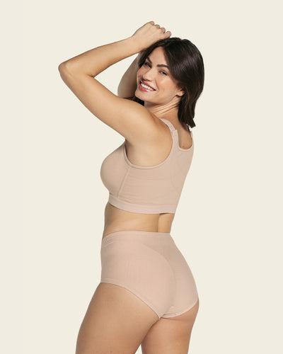 High-waisted stretch cotton shaper panty#color_802-nude