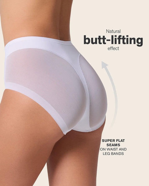 Truly undetectable comfy shaper panty#color_000-white
