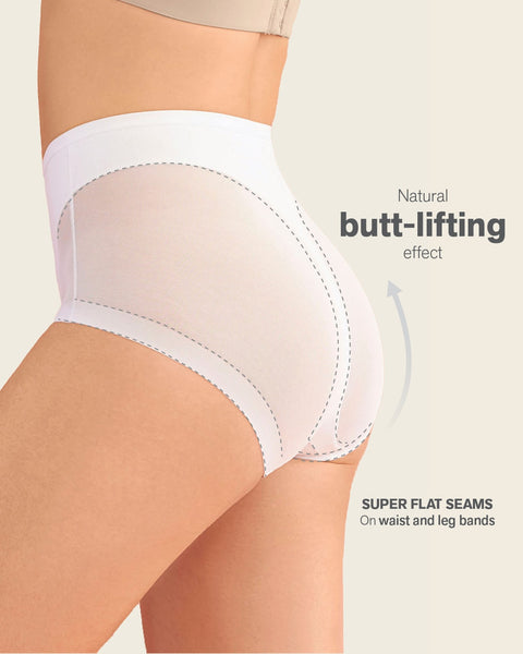 Truly undetectable comfy shaper panty#color_000-white