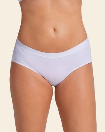 Semi low-rise smooth hiphugger panty#color_000-white